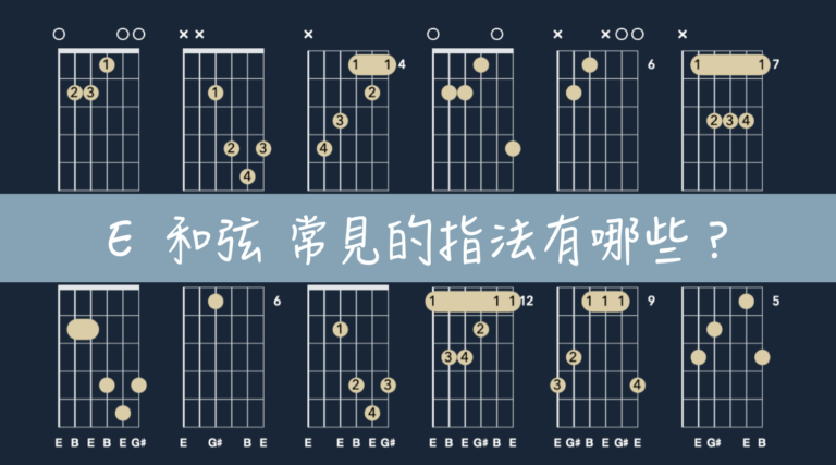 E和弦｜吉他的指法有哪些？CAGED圖解5個常見的指形 | 巴那那